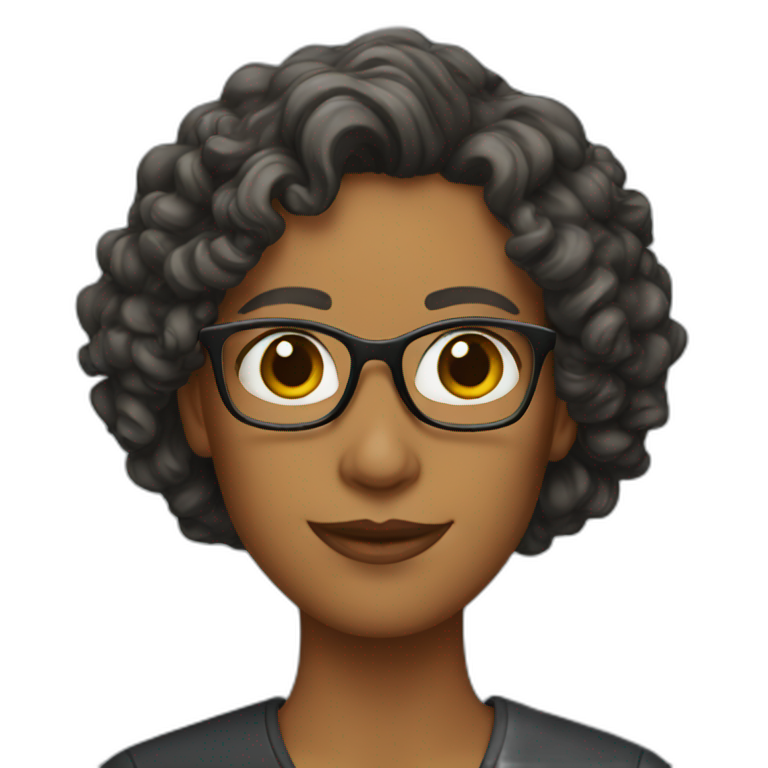 teacher with curls emoji