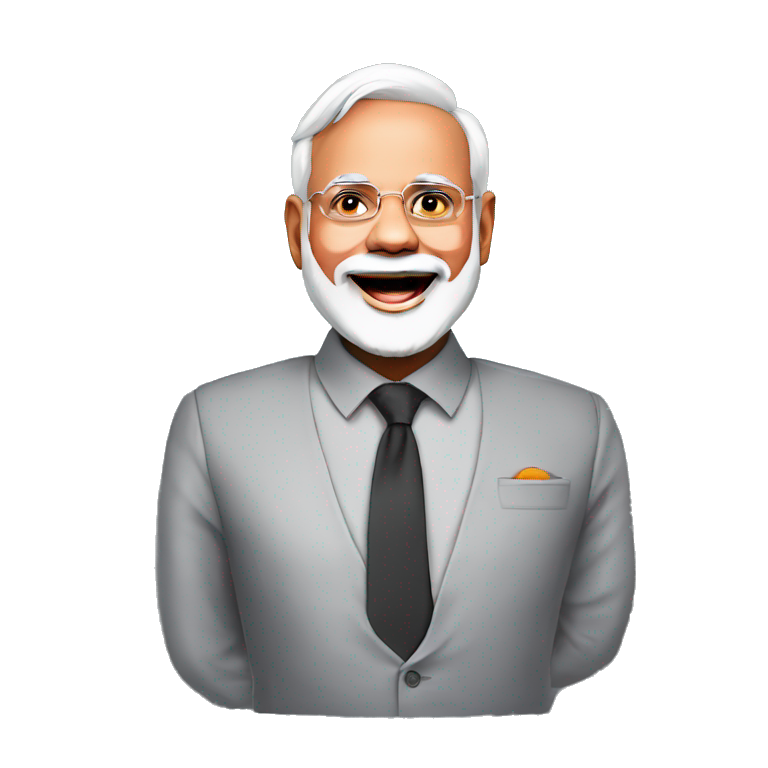 Prime minister narendra modi in a comedy club emoji