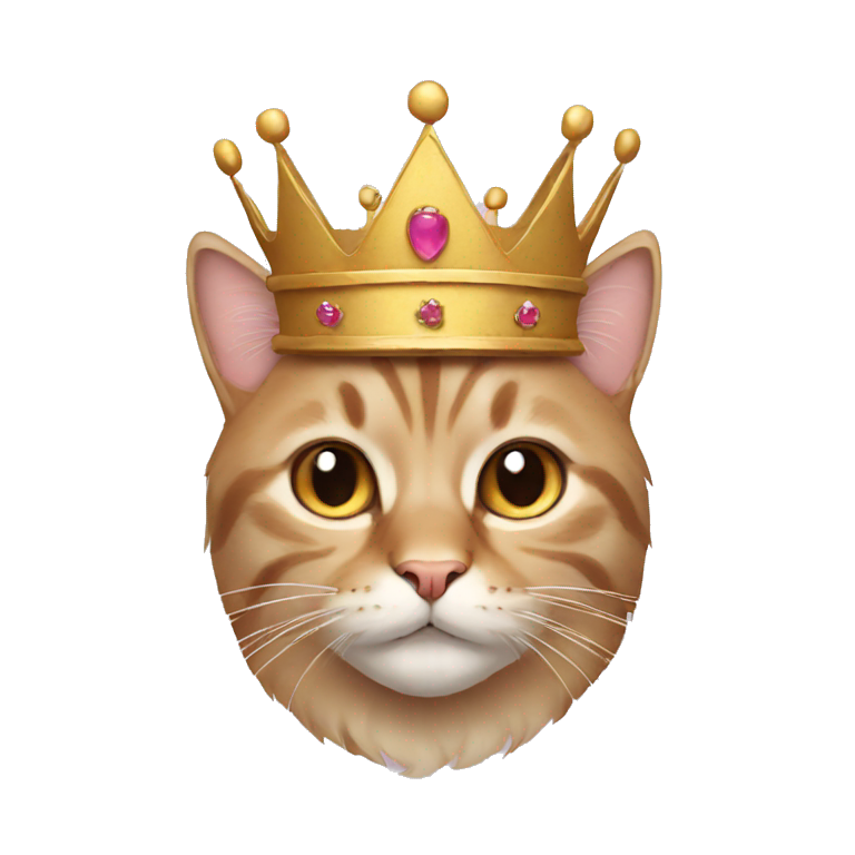 A cat with a crown emoji