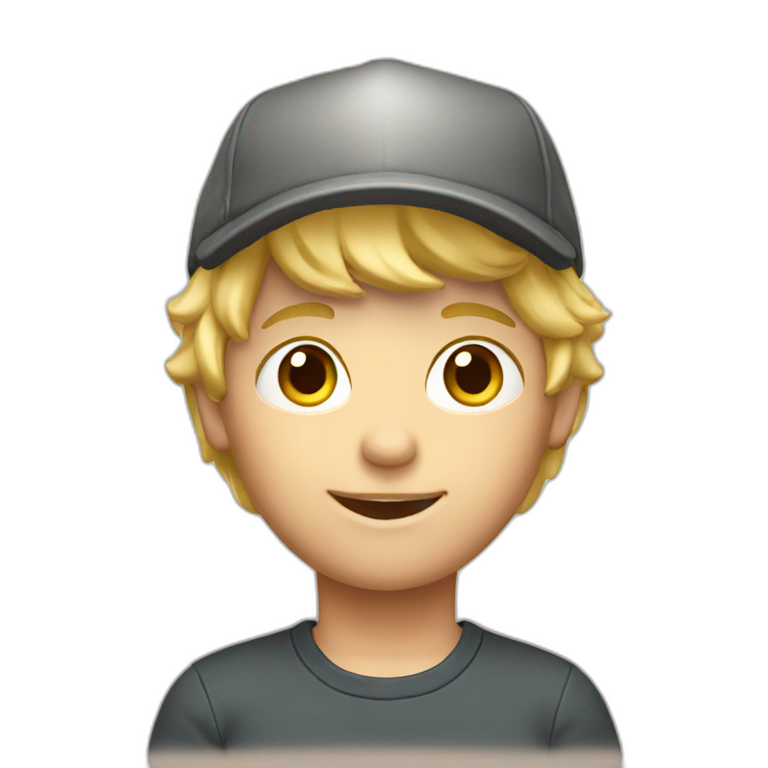 blond boy cap emoji