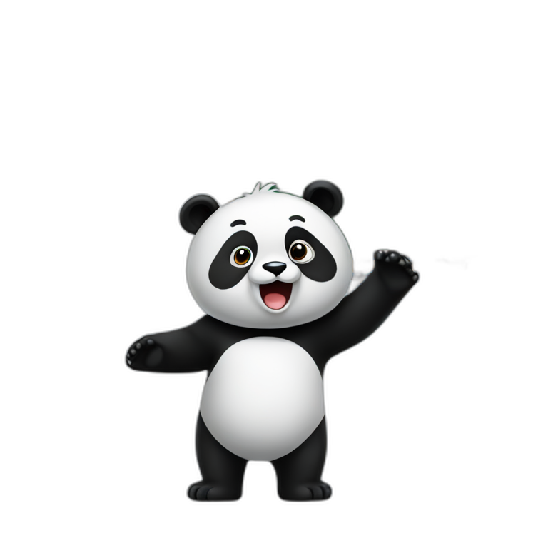 panda giving a presentation chalkboard emoji