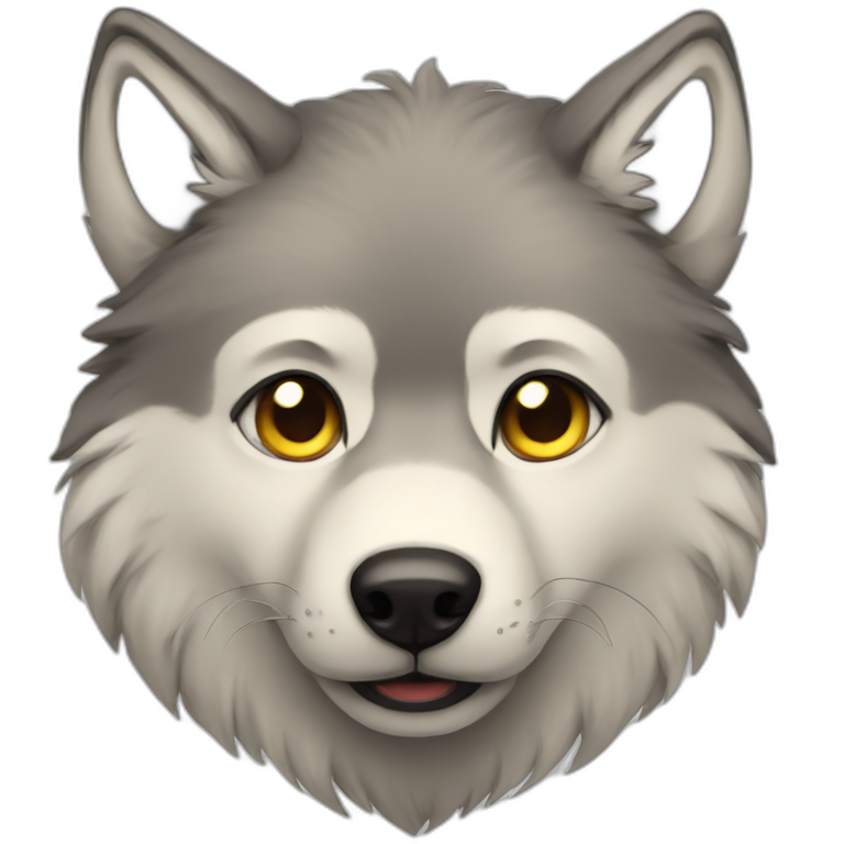 cute wolf emoji