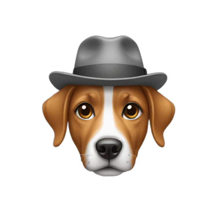 Dog wearing a hat  emoji