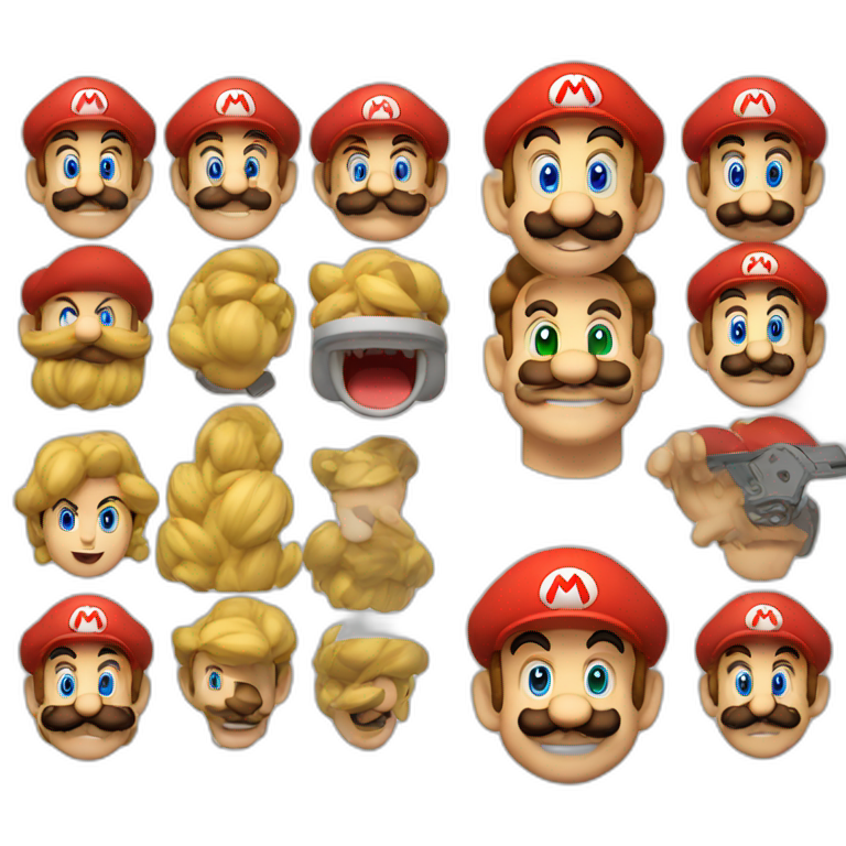 Mario bros happy emoji