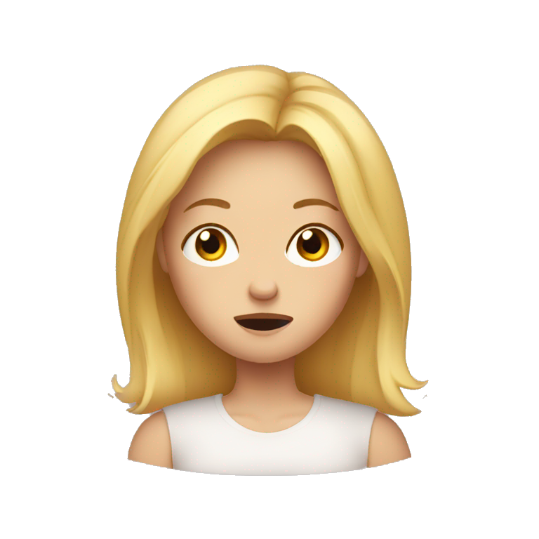 upset blond mom emoji