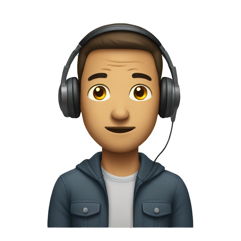 man in headphones emoji