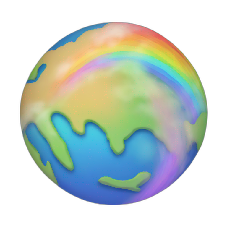 earth, rainbow colors emoji