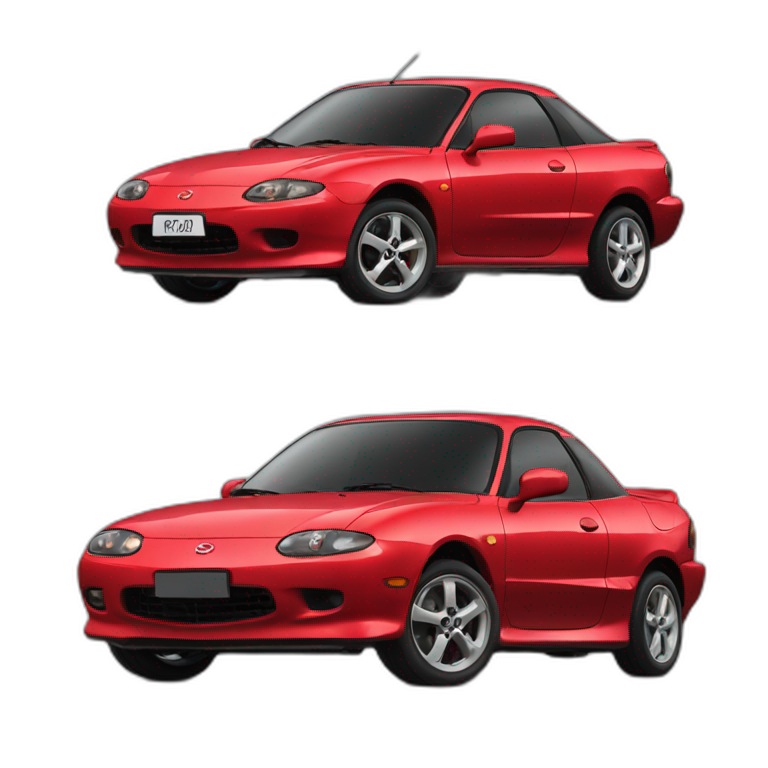 Mazda mx3 red emoji