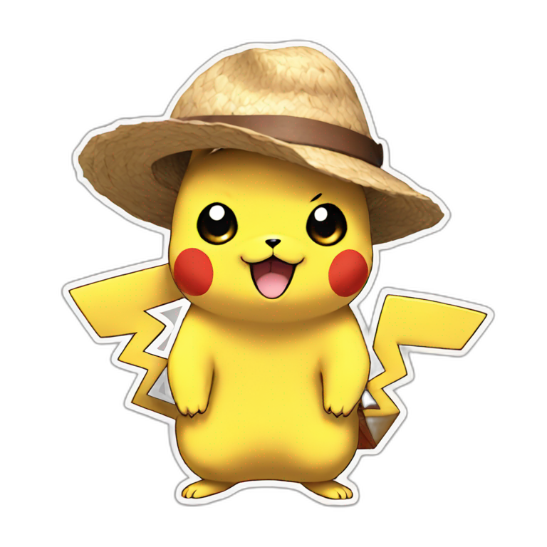 Pikachu fusion luffy  emoji