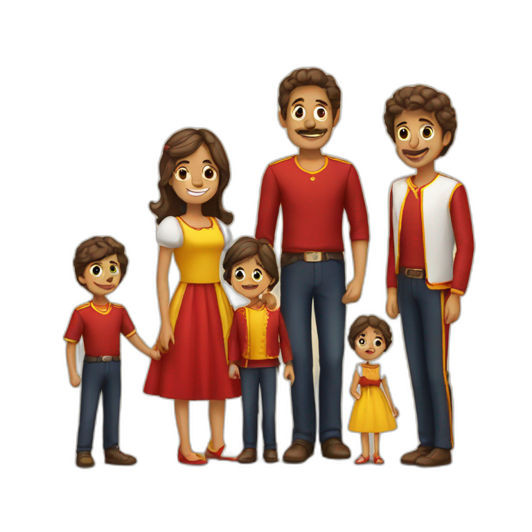 A family of Spain emoji