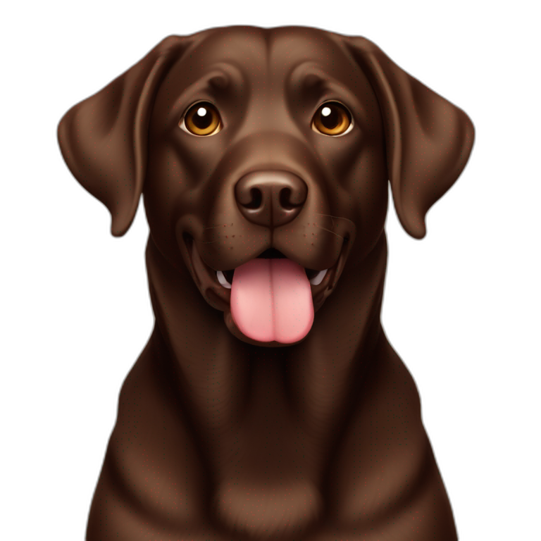 Chocolate labrador emoji