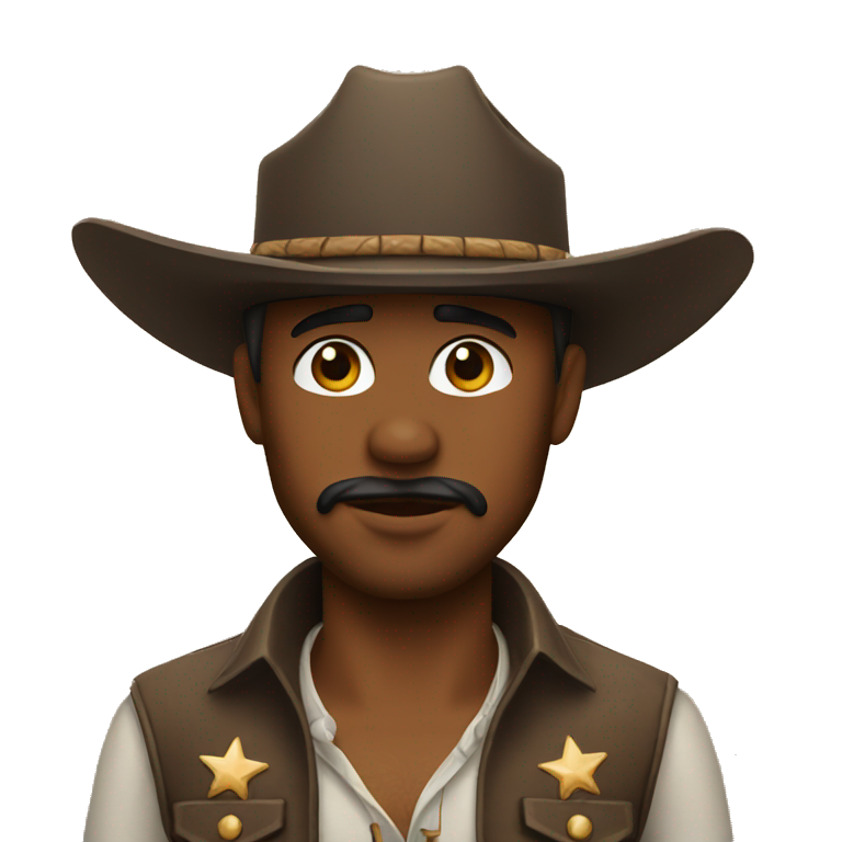Cowboy with lip marks emoji