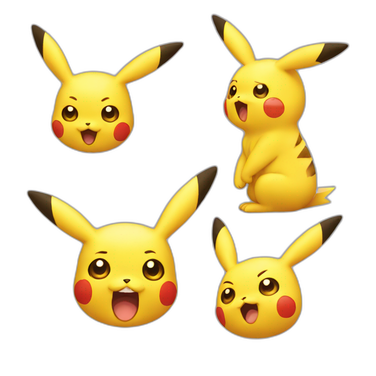 pikachu shocked face emoji