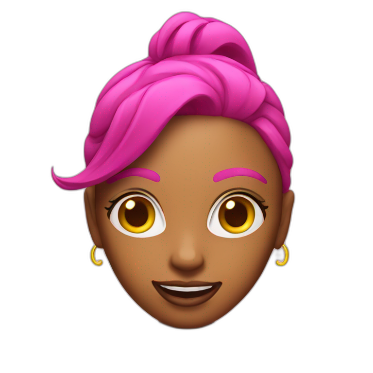 pink and yellow zumba girl emoji