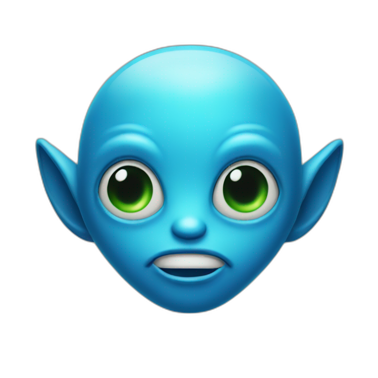 alien blue emoji