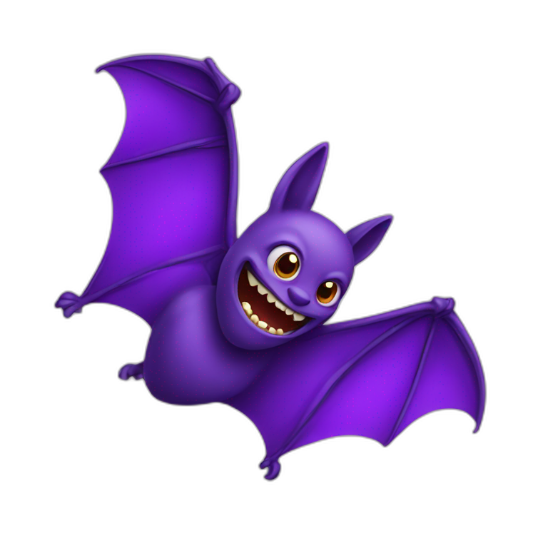 flying purple bat emoji