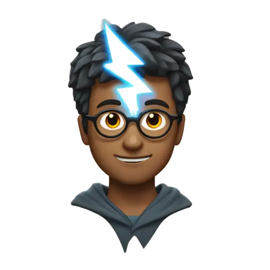 Boy glasses lightning emoji on sale