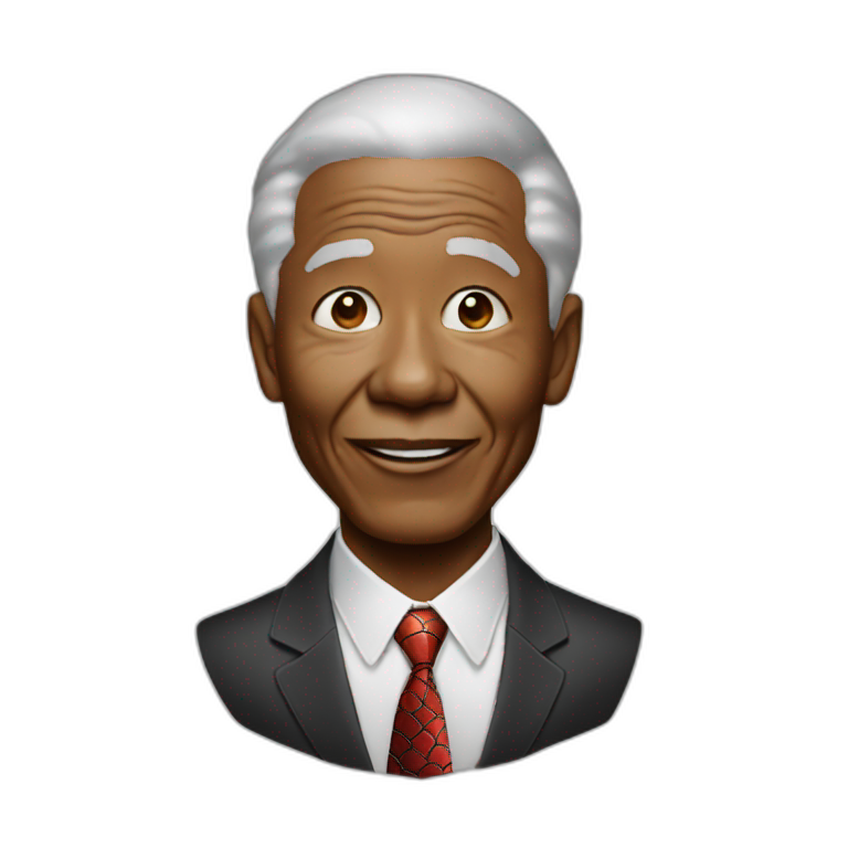 Nelson Mandela spider man emoji