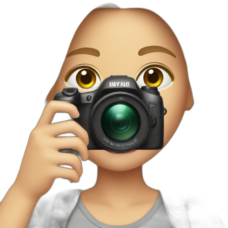 girl holding vlog camera emoji