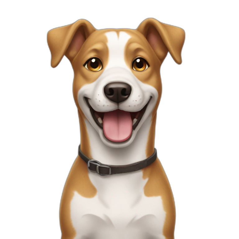 one smiling dog emoji