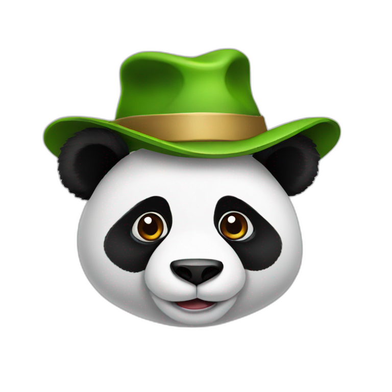 Panda whit a hat  emoji