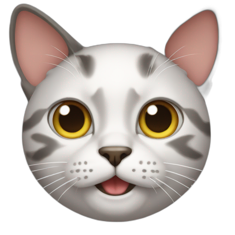Crazy cat emoji