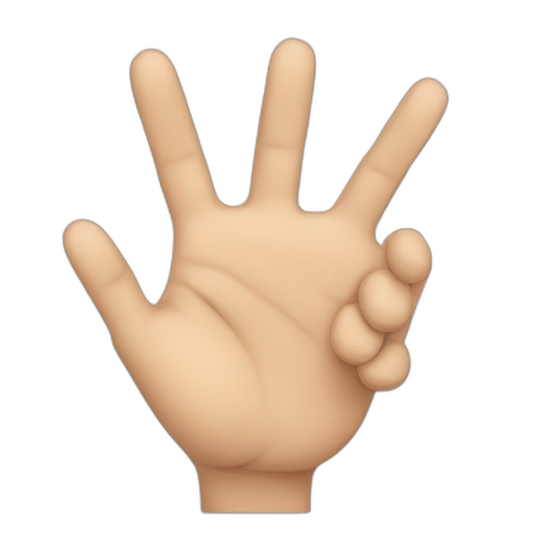 3 fingers hand emoji