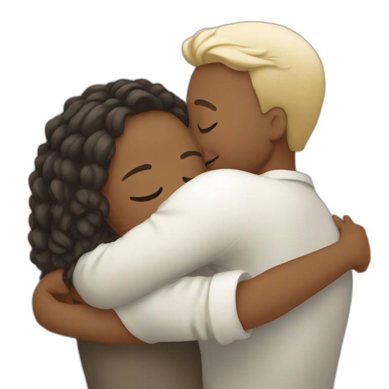 hug white people emoji