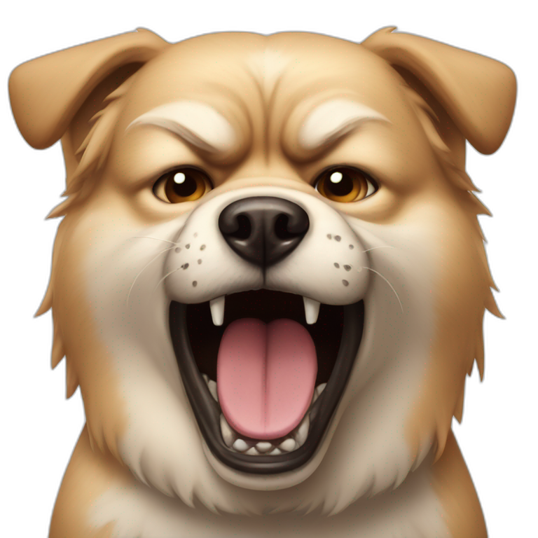 Very very very angry dog emoji
