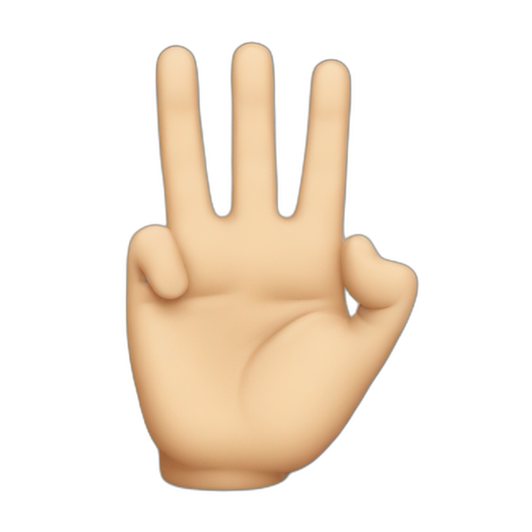 hand with 2 finger  up emoji