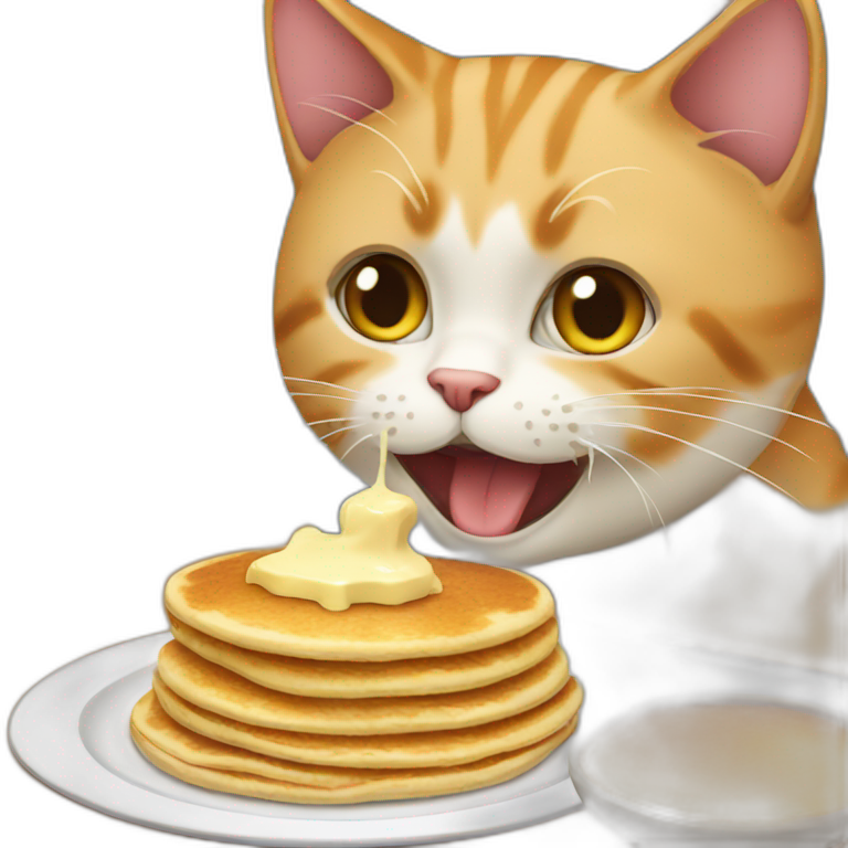 Cat eating pancakes hotsell