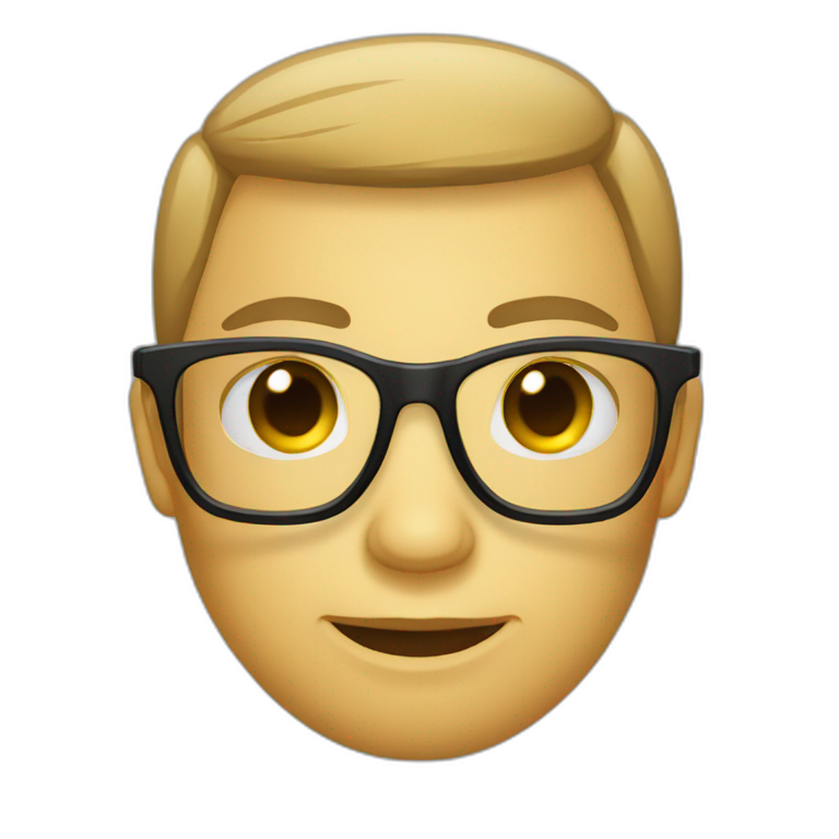 Yeux avec lunettes emoji