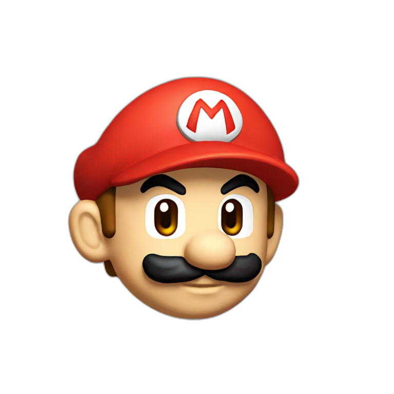 Mario with red cap Super Nintendo style emoji