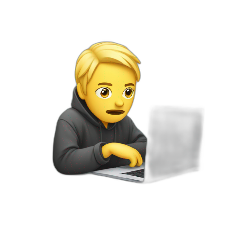 tired-programmer-with-macbook emoji