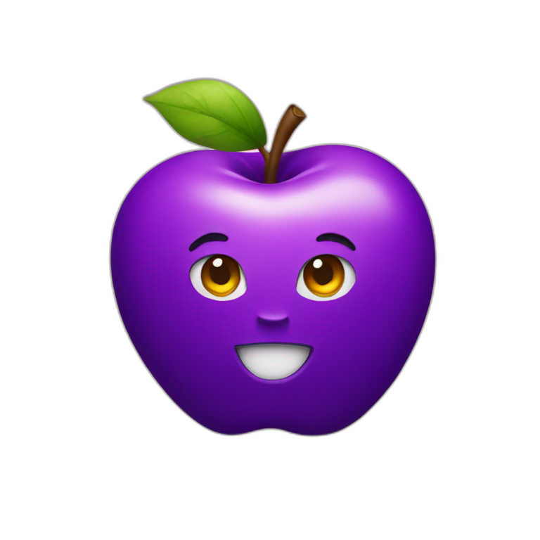 A purple apple emoji