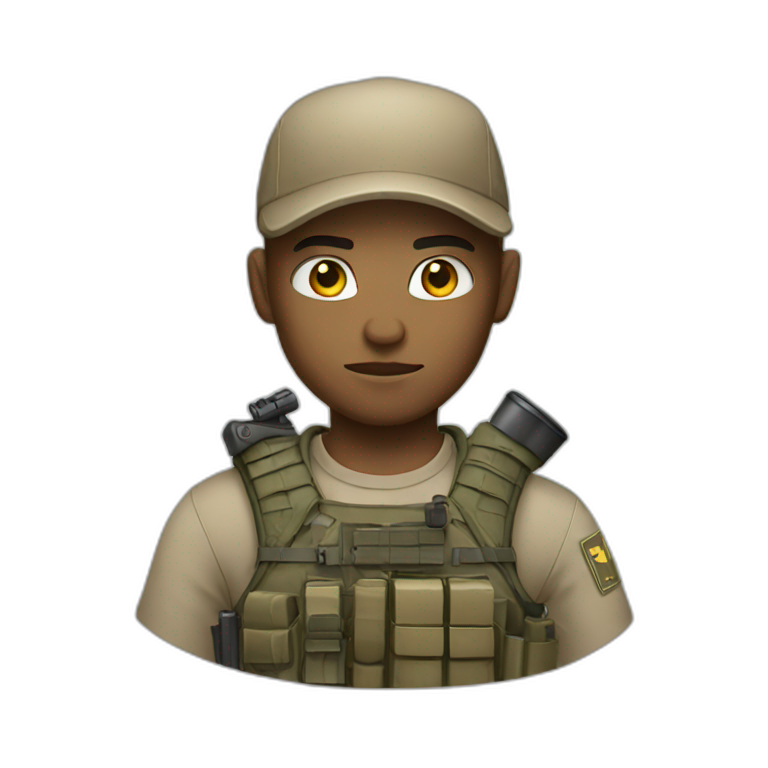 sniper with light skin emoji