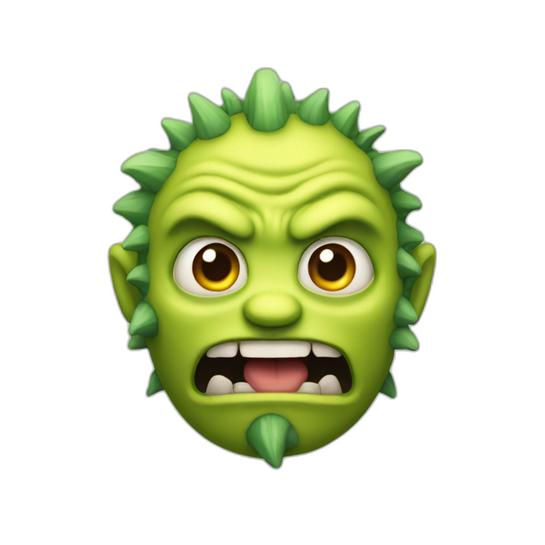 Monstruo enfadado emoji