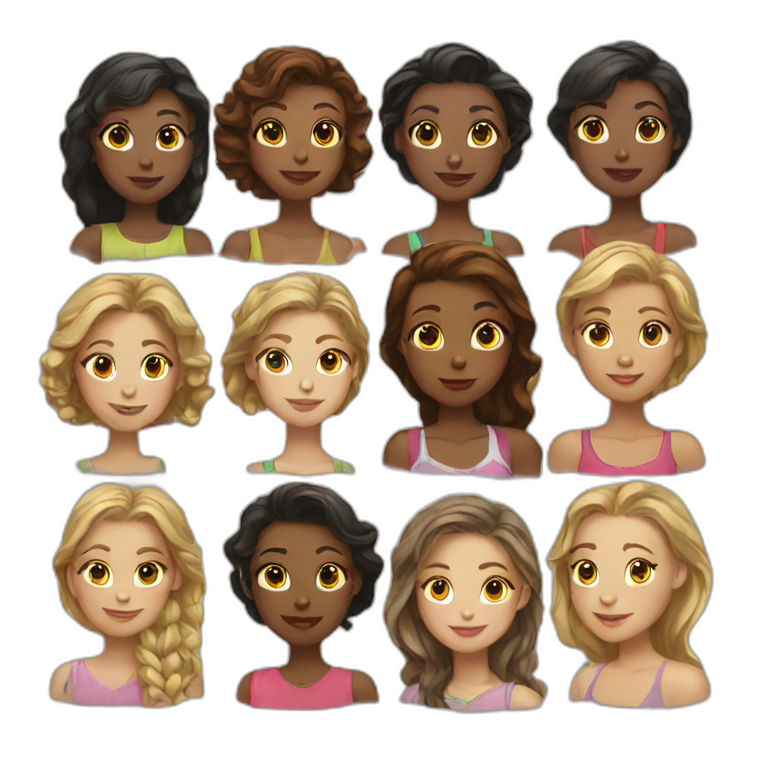 Group-of-twelve-girls emoji
