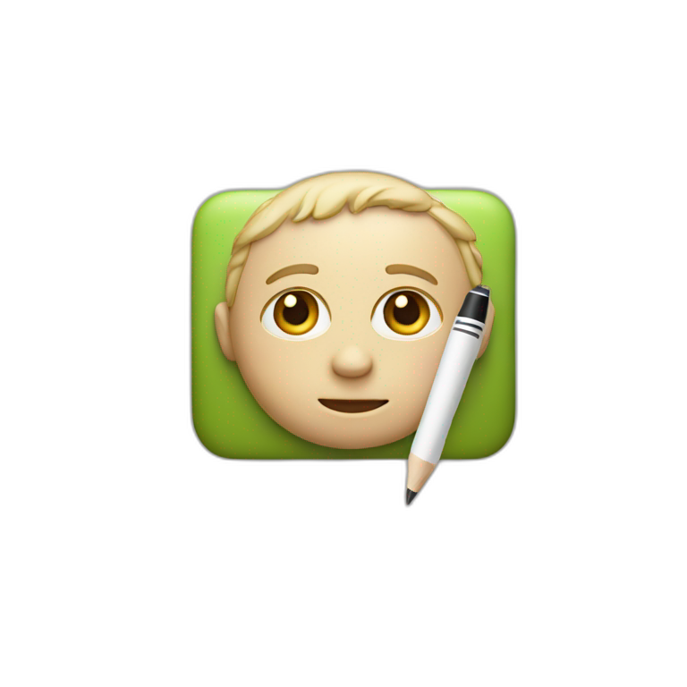 iPad with Apple pencil emoji