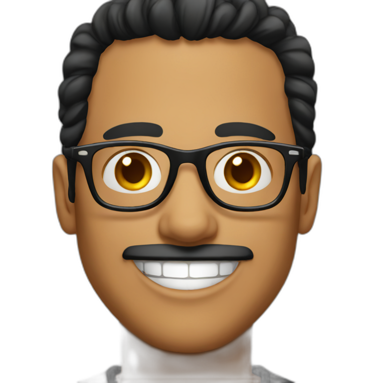 Happy-man-black-hair-black-glasses emoji