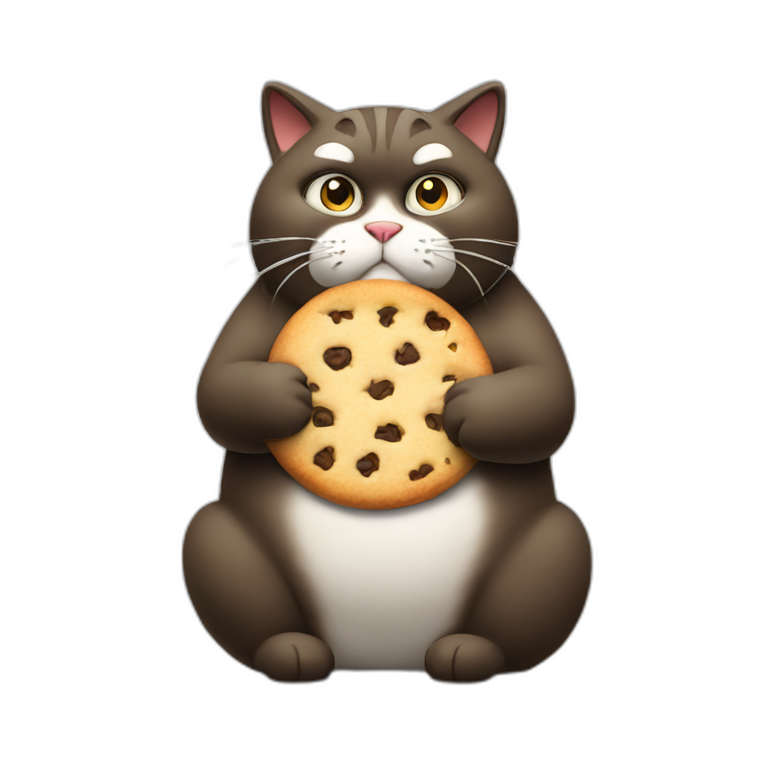 Cat eating cookies best sale