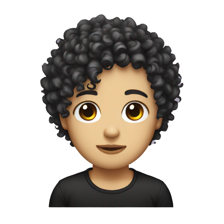 emo curly hair emoji