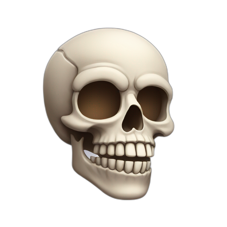 Smirking skull emoji