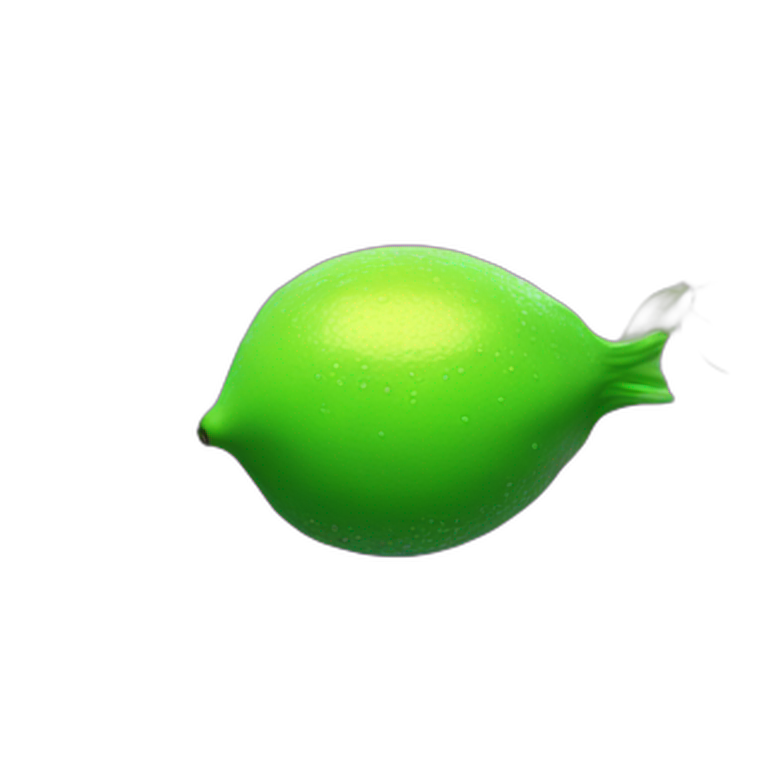 3D Emoji Lemon green and purple neon READY PLAYER ONE matrix Cyberpunk emoji