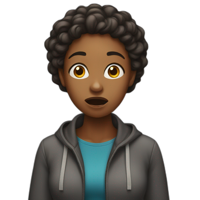 Black woman shocked emoji