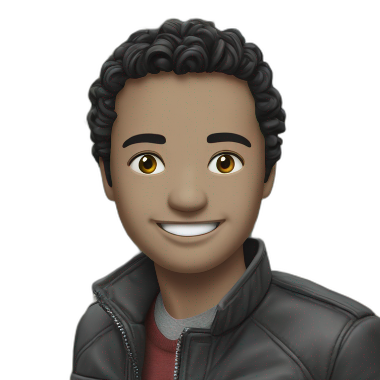 black-haired boy in jacket emoji