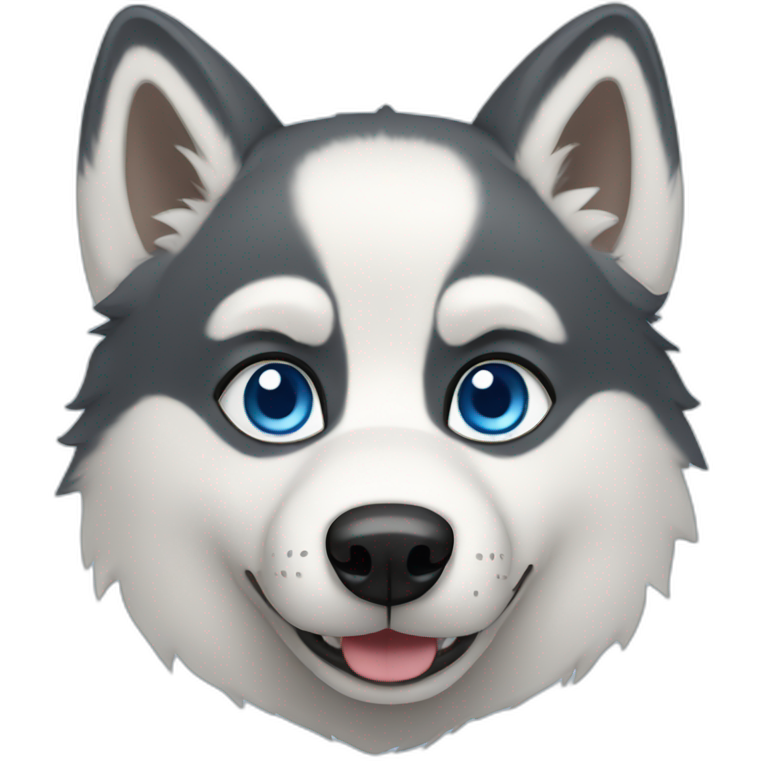 Husky with blue eyes  emoji
