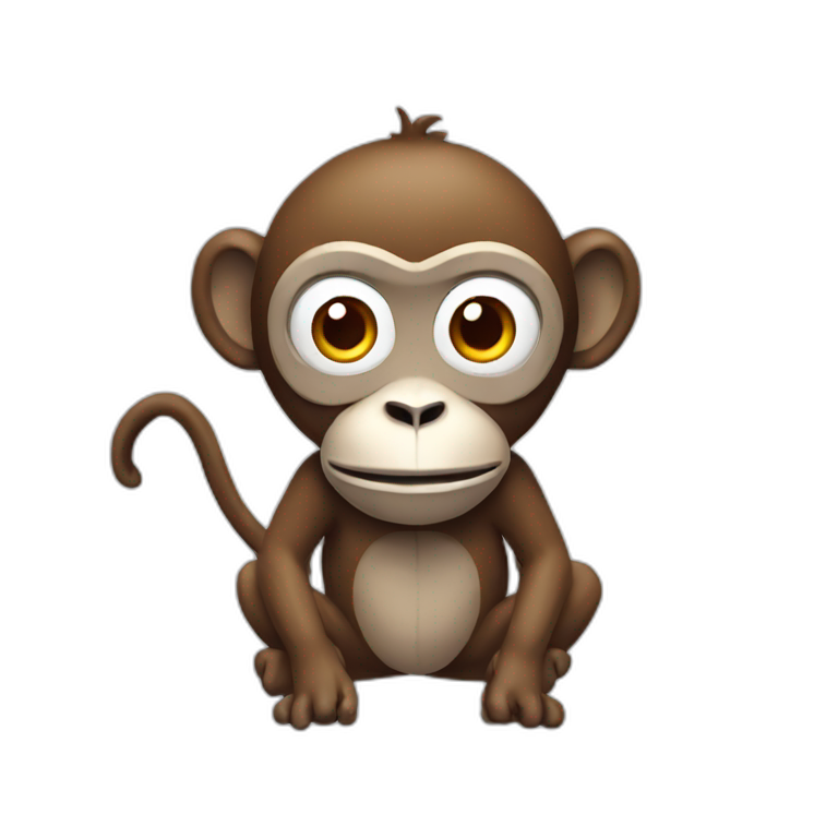 Monkey play video game emoji