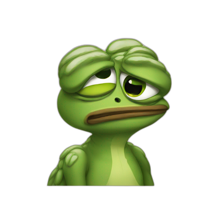 Sad pepe emoji