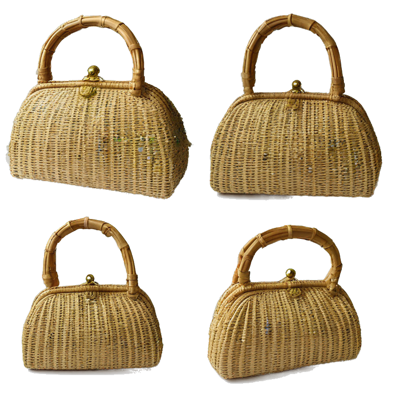 Purse Vintage Style Sophia Petrillo Bag Beaded Rattan Wicker emoji AI Emoji Generator